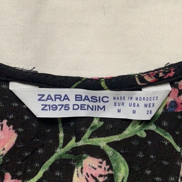 🍀ZARA Floral Cut Out Shoulder Dress🍀 - Picture 11 of 11